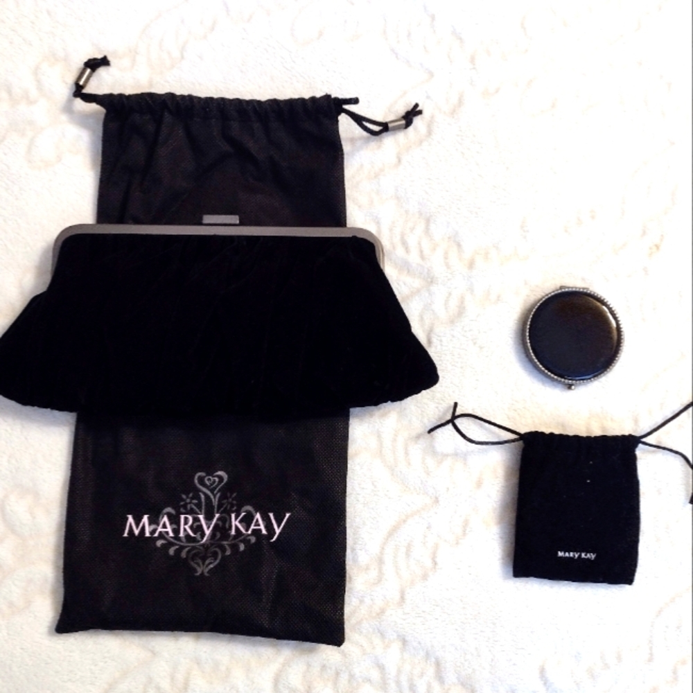 Mary Kay evening clutch and compact , each with their own dust bag.